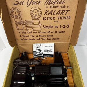 Vintage Kalart Editor Viewer Eight 8mm Movies / Collectors, Original Box